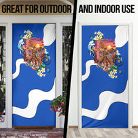 Nicaragua Independence Day Orgullo Y Tradicion Door Cover Vibrant Folkloric Dance Sacuanjoche Floral Culture