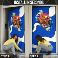 Nicaragua Independence Day Orgullo Y Tradicion Door Cover Vibrant Folkloric Dance Sacuanjoche Floral Culture