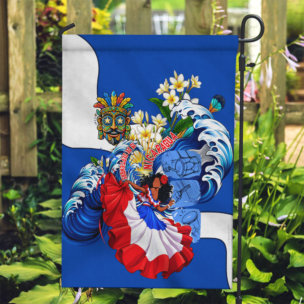 Nicaragua Independence Day Orgullo Y Tradicion Garden Flag Vibrant Folkloric Dance Sacuanjoche Floral Culture