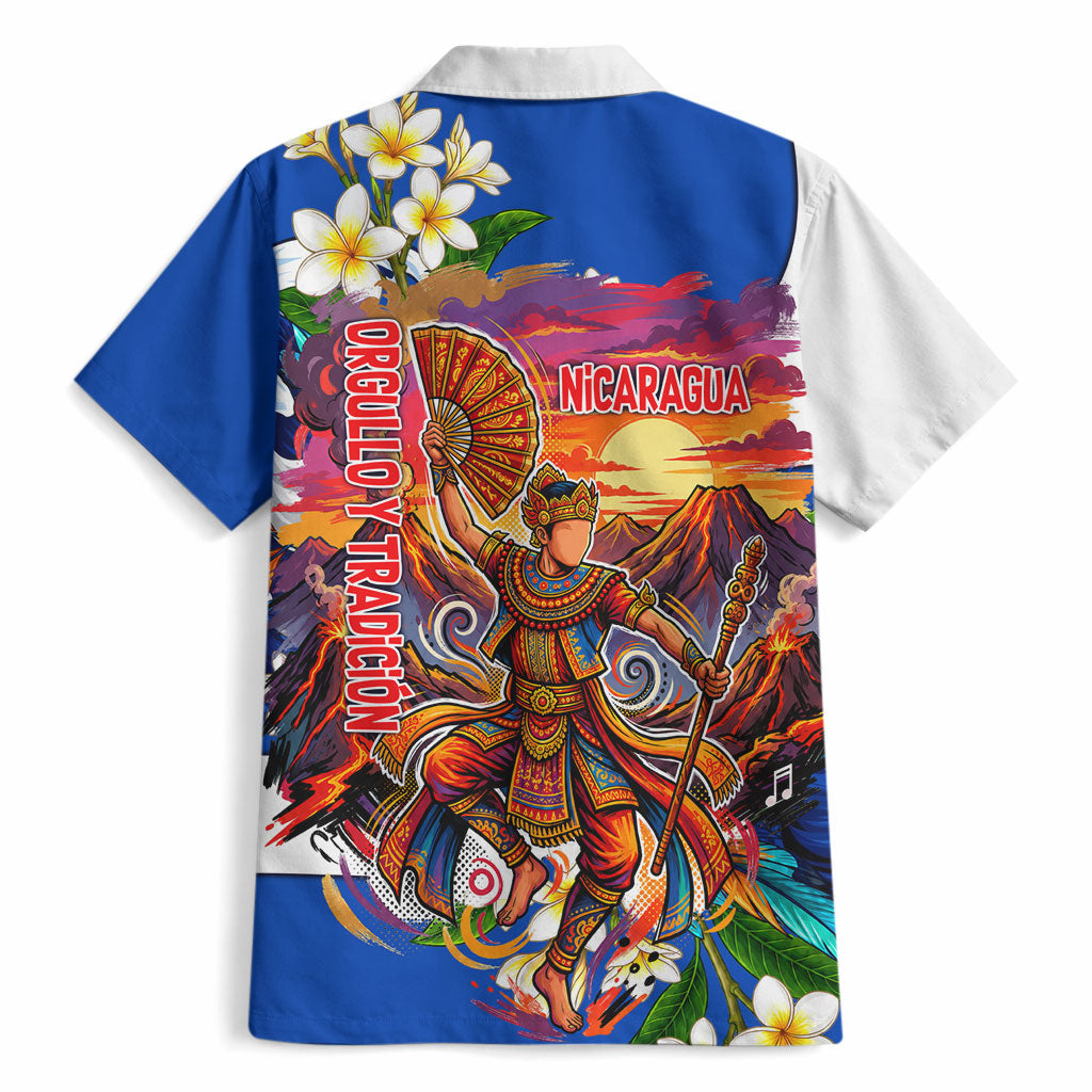 Nicaragua Independence Day Orgullo Y Tradicion Hawaiian Shirt Vibrant Folkloric Dance Sacuanjoche Floral Culture