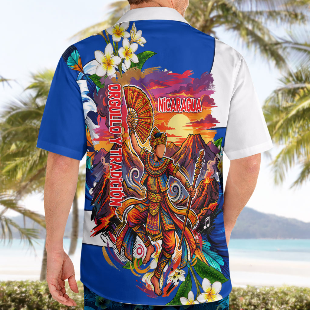Nicaragua Independence Day Orgullo Y Tradicion Hawaiian Shirt Vibrant Folkloric Dance Sacuanjoche Floral Culture