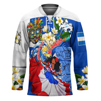 Nicaragua Independence Day Orgullo Y Tradicion Hockey Jersey Vibrant Folkloric Dance Sacuanjoche Floral Culture