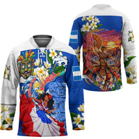 Nicaragua Independence Day Orgullo Y Tradicion Hockey Jersey Vibrant Folkloric Dance Sacuanjoche Floral Culture