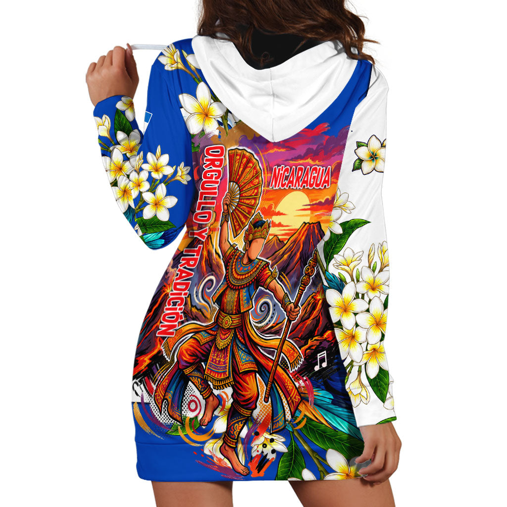 Nicaragua Independence Day Orgullo Y Tradicion Hoodie Dress Vibrant Folkloric Dance Sacuanjoche Floral Culture