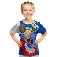 Nicaragua Independence Day Orgullo Y Tradicion Kid T Shirt Vibrant Folkloric Dance Sacuanjoche Floral Culture