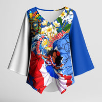 Nicaragua Independence Day Orgullo Y Tradicion Kimono Sleeve Blouse Vibrant Folkloric Dance Sacuanjoche Floral Culture