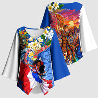 Nicaragua Independence Day Orgullo Y Tradicion Kimono Sleeve Blouse Vibrant Folkloric Dance Sacuanjoche Floral Culture