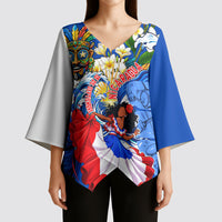 Nicaragua Independence Day Orgullo Y Tradicion Kimono Sleeve Blouse Vibrant Folkloric Dance Sacuanjoche Floral Culture