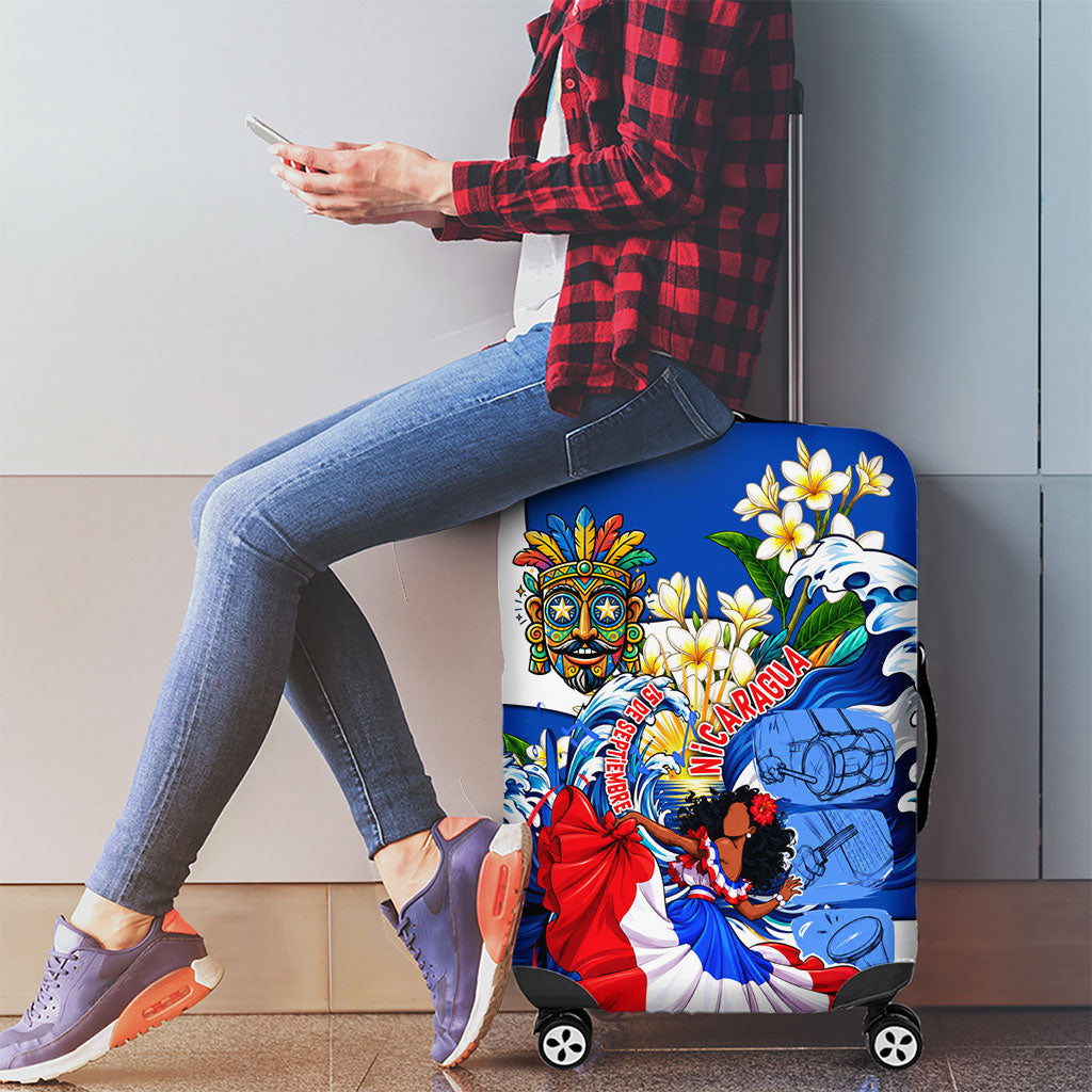 Nicaragua Independence Day Orgullo Y Tradicion Luggage Cover Vibrant Folkloric Dance Sacuanjoche Floral Culture