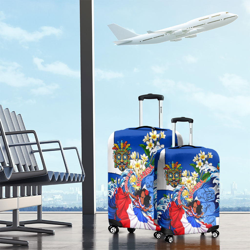 Nicaragua Independence Day Orgullo Y Tradicion Luggage Cover Vibrant Folkloric Dance Sacuanjoche Floral Culture