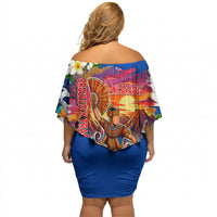 Nicaragua Independence Day Orgullo Y Tradicion Off Shoulder Short Dress Vibrant Folkloric Dance Sacuanjoche Floral Culture