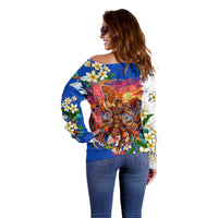 Nicaragua Independence Day Orgullo Y Tradicion Off Shoulder Sweater Vibrant Folkloric Dance Sacuanjoche Floral Culture