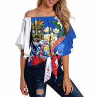 Nicaragua Independence Day Orgullo Y Tradicion Off Shoulder Wrap Waist Top Vibrant Folkloric Dance Sacuanjoche Floral Culture