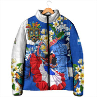 Nicaragua Independence Day Orgullo Y Tradicion Padded Jacket Vibrant Folkloric Dance Sacuanjoche Floral Culture