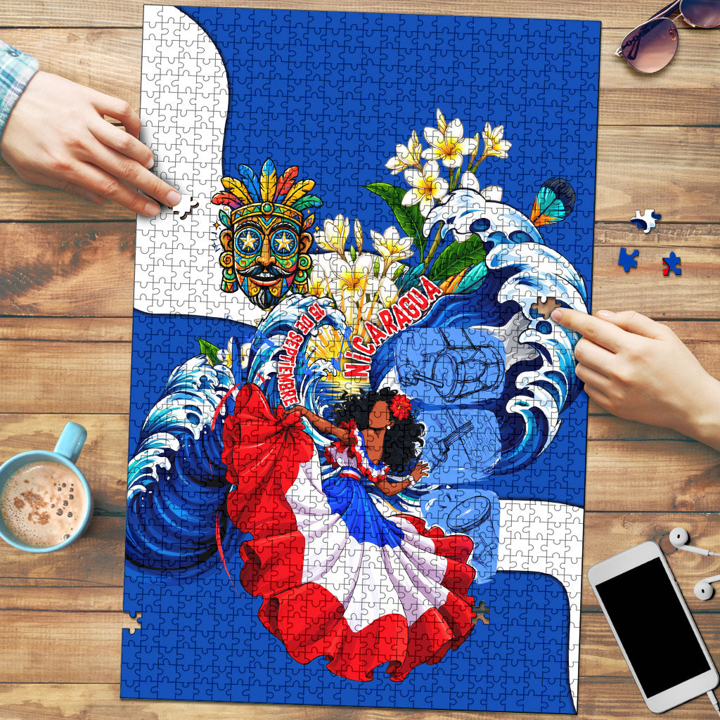 Nicaragua Independence Day Orgullo Y Tradicion Puzzle Vibrant Folkloric Dance Sacuanjoche Floral Culture