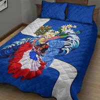 Nicaragua Independence Day Orgullo Y Tradicion Quilt Bed Set Vibrant Folkloric Dance Sacuanjoche Floral Culture