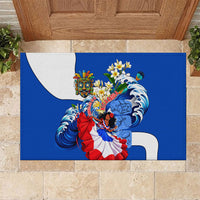 Nicaragua Independence Day Orgullo Y Tradicion Rubber Doormat Vibrant Folkloric Dance Sacuanjoche Floral Culture