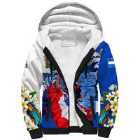 Nicaragua Independence Day Orgullo Y Tradicion Sherpa Hoodie Vibrant Folkloric Dance Sacuanjoche Floral Culture