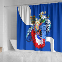 Nicaragua Independence Day Orgullo Y Tradicion Shower Curtain Vibrant Folkloric Dance Sacuanjoche Floral Culture
