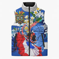 Nicaragua Independence Day Orgullo Y Tradicion Sleeveless Puffer Jacket Vibrant Folkloric Dance Sacuanjoche Floral Culture