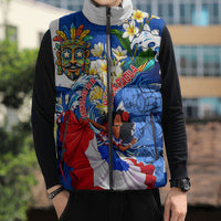 Nicaragua Independence Day Orgullo Y Tradicion Sleeveless Puffer Jacket Vibrant Folkloric Dance Sacuanjoche Floral Culture