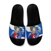Nicaragua Independence Day Orgullo Y Tradicion Slide Sandals Vibrant Folkloric Dance Sacuanjoche Floral Culture