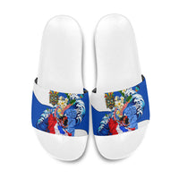 Nicaragua Independence Day Orgullo Y Tradicion Slide Sandals Vibrant Folkloric Dance Sacuanjoche Floral Culture