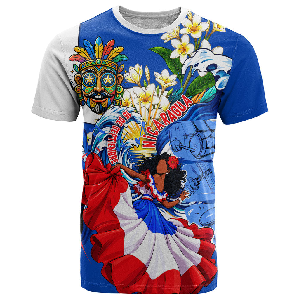 Nicaragua Independence Day Orgullo Y Tradicion T Shirt Vibrant Folkloric Dance Sacuanjoche Floral Culture