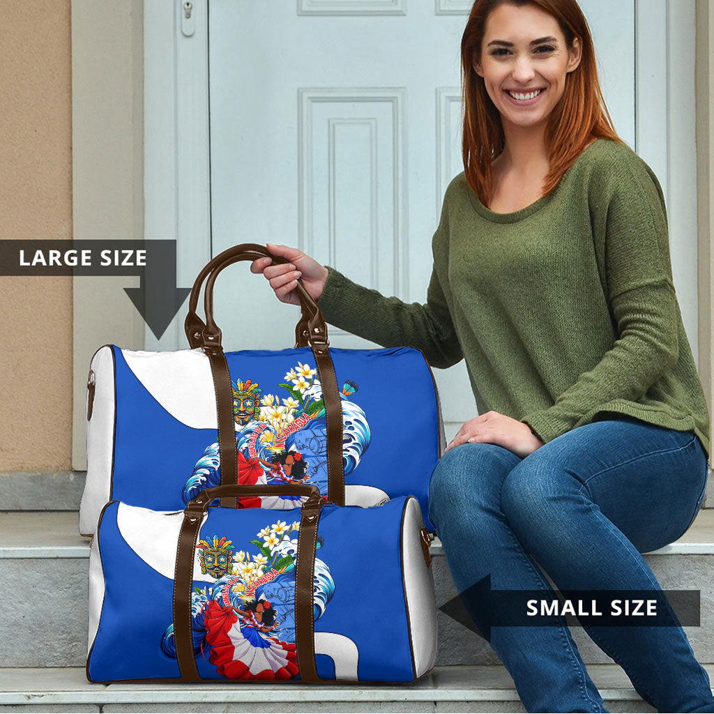 Nicaragua Independence Day Orgullo Y Tradicion Travel Bag Vibrant Folkloric Dance Sacuanjoche Floral Culture