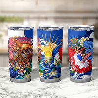 Nicaragua Independence Day Orgullo Y Tradicion Tumbler Cup Vibrant Folkloric Dance Sacuanjoche Floral Culture