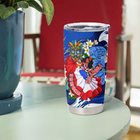 Nicaragua Independence Day Orgullo Y Tradicion Tumbler Cup Vibrant Folkloric Dance Sacuanjoche Floral Culture