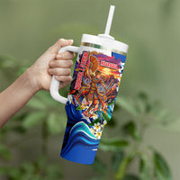 Nicaragua Independence Day Orgullo Y Tradicion Tumbler With Handle Vibrant Folkloric Dance Sacuanjoche Floral Culture
