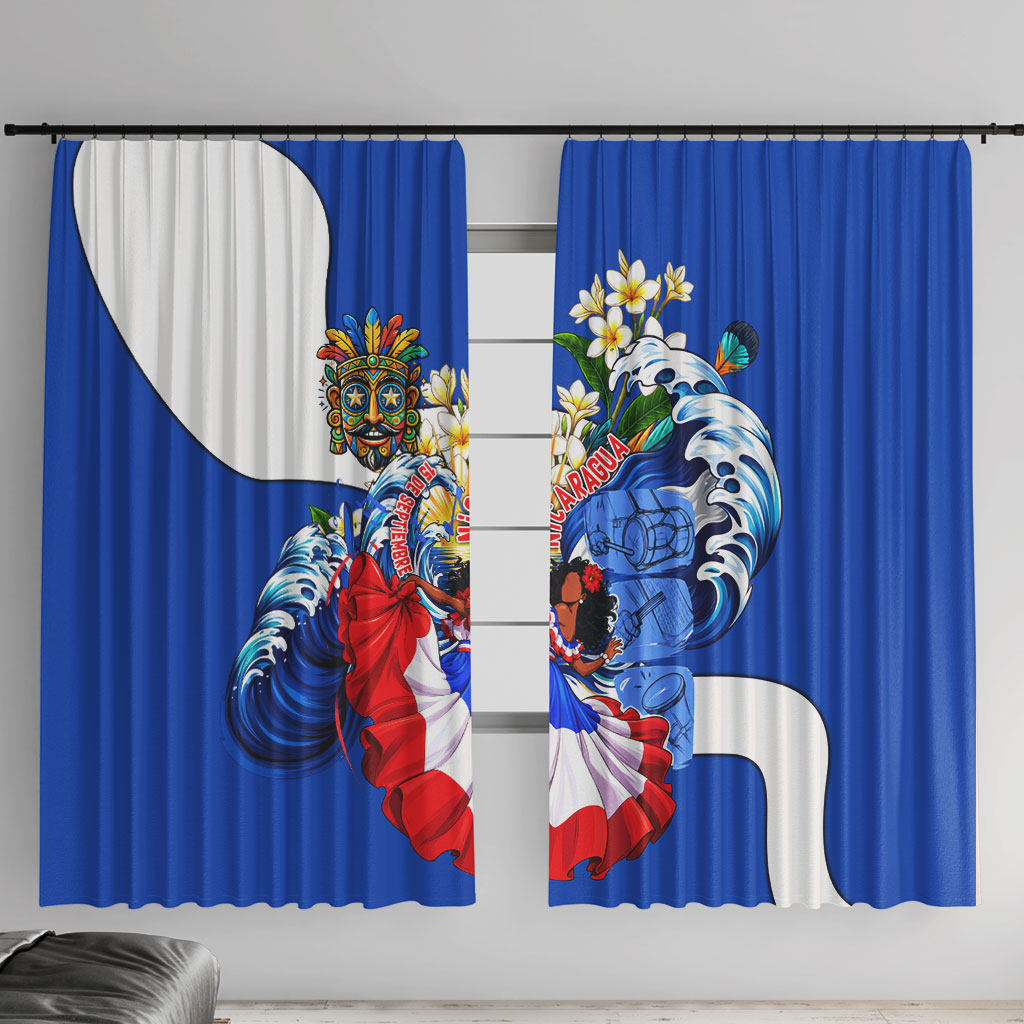 Nicaragua Independence Day Orgullo Y Tradicion Window Curtain Vibrant Folkloric Dance Sacuanjoche Floral Culture