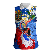 Nicaragua Independence Day Orgullo Y Tradicion Women Sleeveless Polo Shirt Vibrant Folkloric Dance Sacuanjoche Floral Culture
