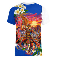 Nicaragua Independence Day Orgullo Y Tradicion Women V-Neck T-Shirt Vibrant Folkloric Dance Sacuanjoche Floral Culture