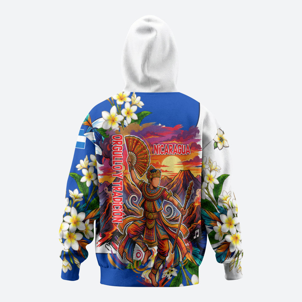 Nicaragua Independence Day Orgullo Y Tradicion Zip Hoodie Vibrant Folkloric Dance Sacuanjoche Floral Culture