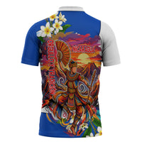 Nicaragua Independence Day Orgullo Y Tradicion Zipper Polo Shirt Vibrant Folkloric Dance Sacuanjoche Floral Culture