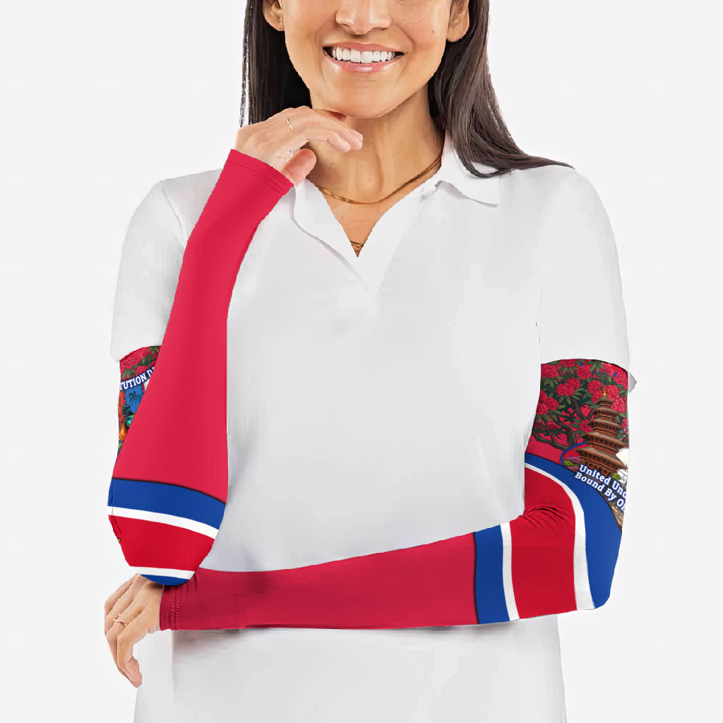 Nepal Constitution Day Arm Sleeves Himalayan Temples Danphe Himalayan Monal Floral
