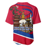 Nepal Constitution Day Baseball Jersey Himalayan Temples Danphe Himalayan Monal Floral