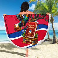 Nepal Constitution Day Beach Blanket Himalayan Temples Danphe Himalayan Monal Floral