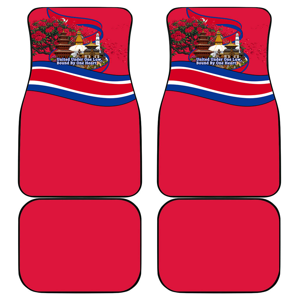 Nepal Constitution Day Car Mats Himalayan Temples Danphe Himalayan Monal Floral