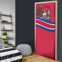 Nepal Constitution Day Door Cover Himalayan Temples Danphe Himalayan Monal Floral