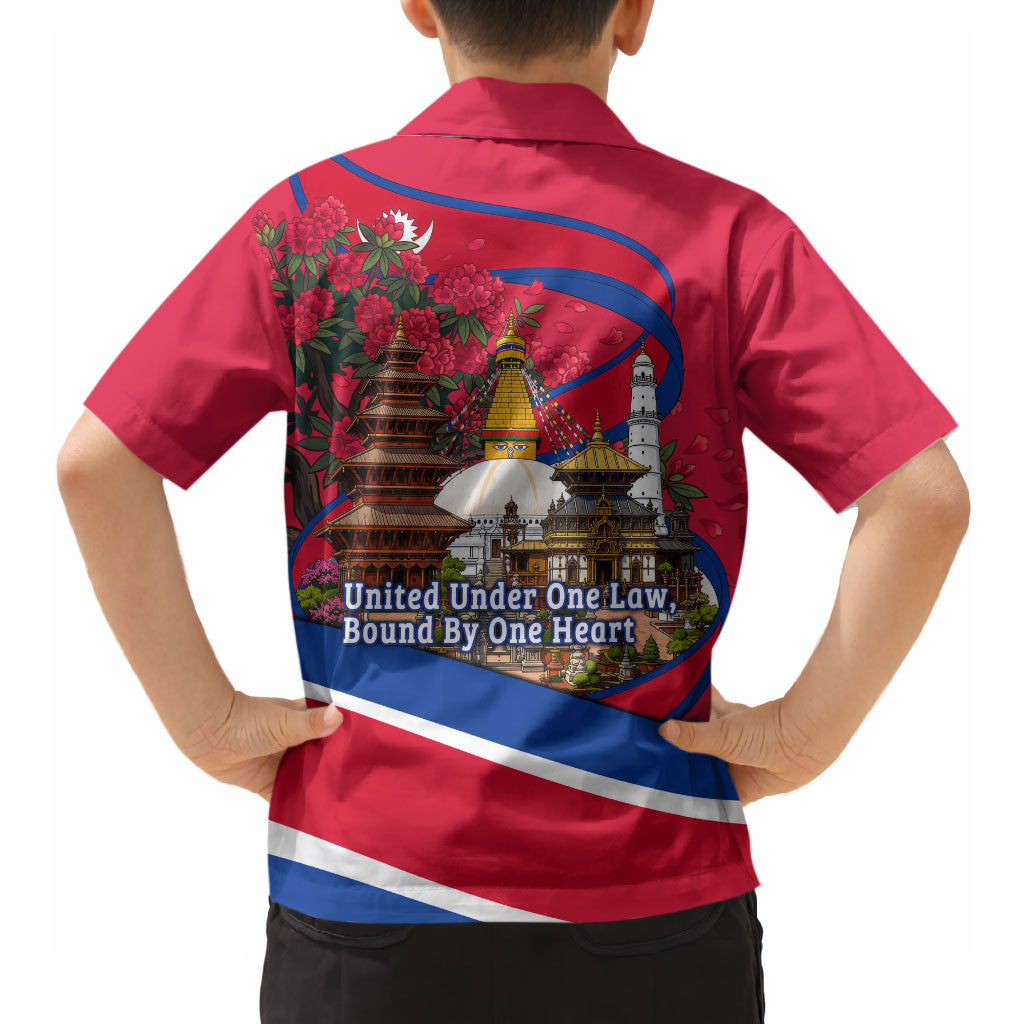 Nepal Constitution Day Hawaiian Shirt Himalayan Temples Danphe Himalayan Monal Floral