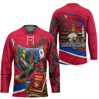 Nepal Constitution Day Hockey Jersey Himalayan Temples Danphe Himalayan Monal Floral