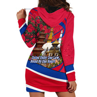 Nepal Constitution Day Hoodie Dress Himalayan Temples Danphe Himalayan Monal Floral