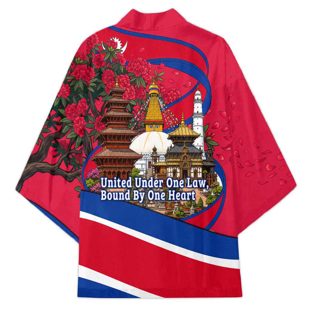 Nepal Constitution Day Kimono Himalayan Temples Danphe Himalayan Monal Floral