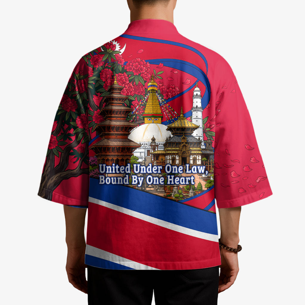 Nepal Constitution Day Kimono Himalayan Temples Danphe Himalayan Monal Floral