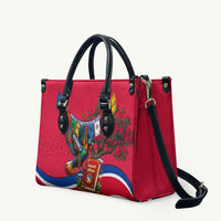 Nepal Constitution Day Leather Bag Himalayan Temples Danphe Himalayan Monal Floral