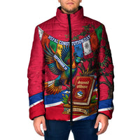 Nepal Constitution Day Padded Jacket Himalayan Temples Danphe Himalayan Monal Floral