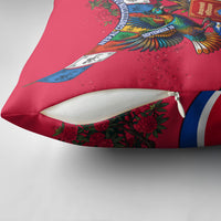 Nepal Constitution Day Pillow Cover Himalayan Temples Danphe Himalayan Monal Floral